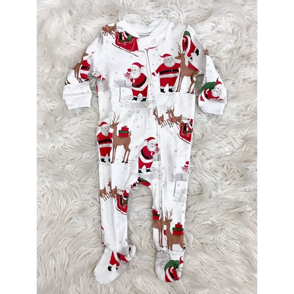 Pottery Barn Kids Pajamas Pottery Barn Kids Heritage White Santa Organic Nursery Pajamas